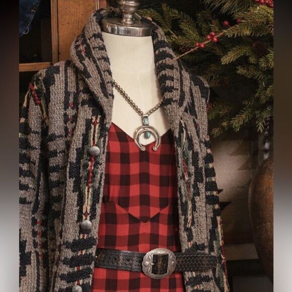 RRL Double RL Silver-tone Brass Concho Buckle - Picture 2 of 16